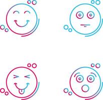 Smile and Neutral Icon vector