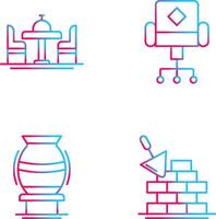 Chair and Dinning Table Icon vector