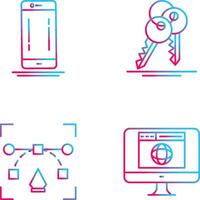 Mobile and key Icon vector