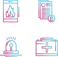 Fire and Privacy Icon vector