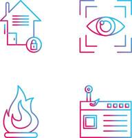 Real Estate and Eye Scan Icon vector