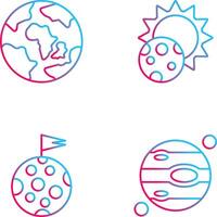 earth and eclipse Icon vector