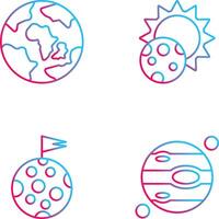 earth and eclipse Icon vector