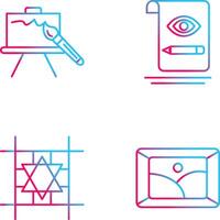 canvas and sketch Icon vector