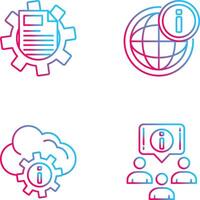 cogwheel and world Icon vector