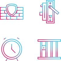 Firewall and Door Handle Icon vector