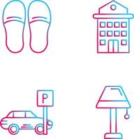 Slippers and Hotel Icon vector