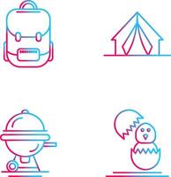 Bag and Camp Icon vector