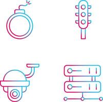 Traffic Signal and Block Icon vector