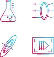 Refraction and beaker Icon vector