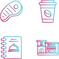 Meat and Coffee Icon vector