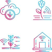 Signal and Flowers Icon vector