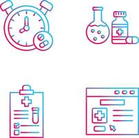 Clock and test tube Icon vector