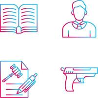 Book and Judge Icon vector