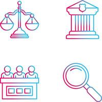 Balance and Courthouse Icon vector