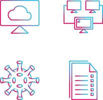 Cloud Systems and Connected Icon vector