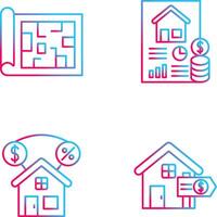 Blueprint and loan Icon vector