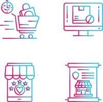 Happy Hour and Out of Stock Icon vector