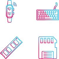 Smart Band and Keyboard Icon vector