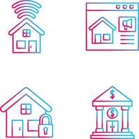Smart house and Marketing Icon vector
