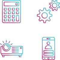 Calculator and Setting Icon vector