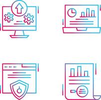 Upload and Dashboard Icon vector