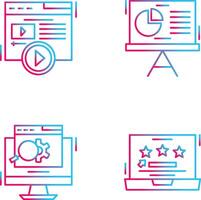 Content and Pie Chart Icon vector