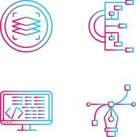 capas y diagrama de flujo icono vector