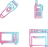 Trimmer and Communication Icon vector