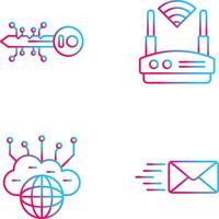 Key and WIFI Icon vector