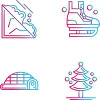 Avalanche and Ice Skating Icon vector