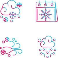 Snowy and Calender Icon vector