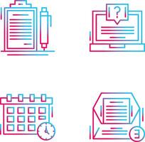 Contract and Question Icon vector