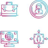 Briefcase and User Icon vector