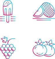 Popsicle and Watermelon Icon vector