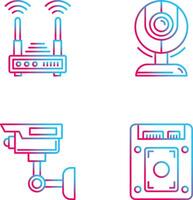 Router and Web Cam Icon vector