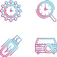 Direction and Magnifier Icon vector