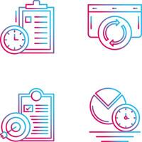 Time Management and Refresh Icon vector
