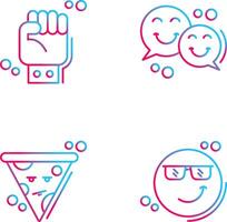 Fist and Chatting Icon vector