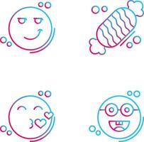 Smirk and Candy Icon vector