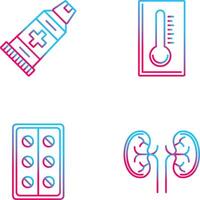 Paste and Thermometer Icon vector