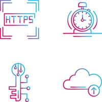 Https and Alarm Icon vector