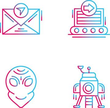 message and container Icon vector