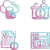 cloud data and information desk Icon vector