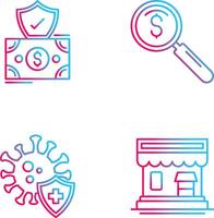 Investment and magnifier Icon vector