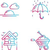 Sunshine and Raining Icon vector