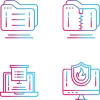 Folder and Compressed Icon vector