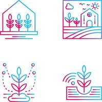 granja casa y naturaleza icono vector