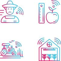 Farmer and Measure and Measure Icon vector