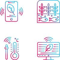 Smart Phone and Hydroponic Icon vector